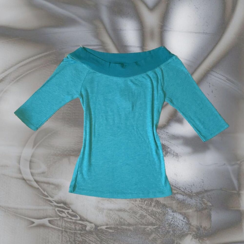 One-step-up Women's Blue and Green Shirt